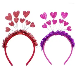 Party Decoration Valentine's Day Headbands Stylish Heart Shape Headband For Costume Comfortable To Wear Sequin Carnival