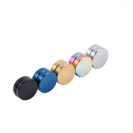 Backs Earrings Women Men Non Piercing Black Round Shape 1 PC Clip On Jewellery