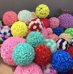 12 Inch Wedding silk Pomander Kissing Ball flower ball decorate flower artificial flower for wedding garden market decoration3344471