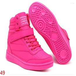 Scarpe casual Maogu Primavera Donna Stivali con zeppa in pelle con plateau Sneaker alta con tacco nascosto per stivaletti da donna