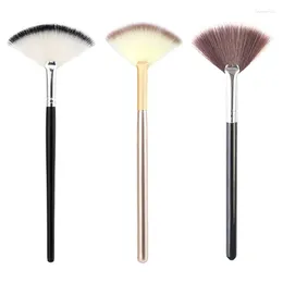 Makeup Brushes 1Pcs Portable Single Brush Fan Shaped High Gloss Ultra Soft Skin Friendly Universal Beauty Tool