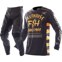 Motocross Team MX ATV and Pants Combination, Off-road Pocket Sports Shirt Set, Dirt Bike Suit