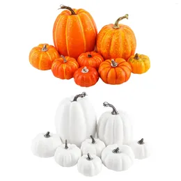 Party Decoration 8x Artificial Pumpkins Autumn Vase Filler Fall Crafts Large Mini Foam For Halloween Fireplace Garden Holiday