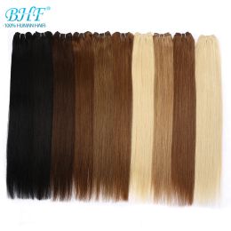 Weft BHF Straight Human Hair Weave Bundles Indian Remy Human Hair Extensions 100g Weft Ombre Blonde Colour 16" to 28"