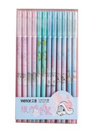 12 Pcsset Cute Animal Gel Pen Black ink 05mm Gel Pens Kawaii Korean Stationery for Office School Supplies Gift2845660