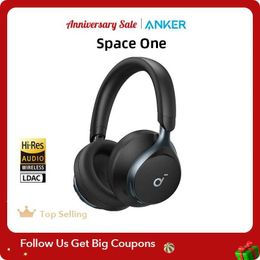 Cell Phone Earphones Anker Spaces Soundcore One active noise cancellation headphones wireless headphones Bluetooth 5.3 2X stronger voice reduction Q240321