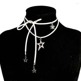 Chains European And American Novel Simple Five-Pointed Star All-match Clavicle Chain Adjustable Korean Cloth Cold Wind Necklace