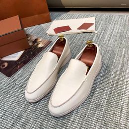 Casual Shoes Leather Men's And Somen's 2024 Spring Autumn Flat Fashion Comfortable Loafers Designer