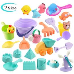 Sand Play Water Fun Childrens Sand Box Beach Toys Sand Table Sand Bucket Set Soft Rubber Beach Cube Eco Friendly Colourful Castle Bucket Outdoor Fun 240321