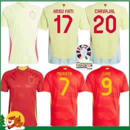 2024 Spain SERGIO AZPILICUETA soccer Jerseys national team unifroms 23 24 FERRAN CANALES ANSU FATI KOKE ASENSIO PEDRI MORATA Men kids kit football shirts