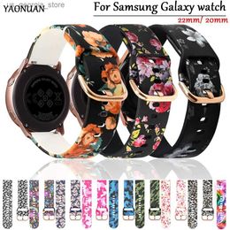 Watch Bands Suitable for Samsung Galaxy 4/6/5/5 Pro/Classic Active 2 printed Sile bracelet suitable for Amazfit GTR/GTS 4 mini band Y240321