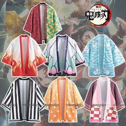 cosplay Anime Costumes Devil Cloak and Kimono No Yaiba Haori Kimono Agatsuma Zenitsu Kochou Shinobu Summer Coat TrenchC24321