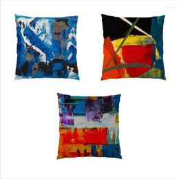 Pillow Bed Cover 45x45CM Luxury Decoration Home Living Room Line Throw Covers Street Art Color Geometry E0310