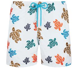 Vilebre Pantaloncini da uomo Bermuda Pantaloncini Boardshorts UOMO SWIM SHORTS TORTUES MULTICOLORES Trunks Uomo Surfwear Bermuda Beach Short Turtles Estate 89491