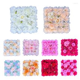 Decorative Flowers 25x25cm Wedding Flower Wall Decoration Arrangement Supplies DIY Road Cited Artificial Row Background