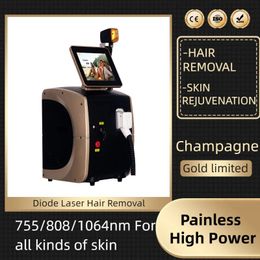 808 Diode Hair Removal Machine 3 Wavelength RF Professional Ce Approval 755nm 808nm 1064nm Salon Hair Removal
