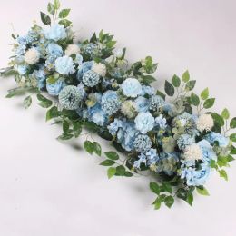 100cm Wedding DIY Flower Row Silk Rose Peony Flower Wall Backdrop Arrangement Arch Fake Flowers Decoration LL