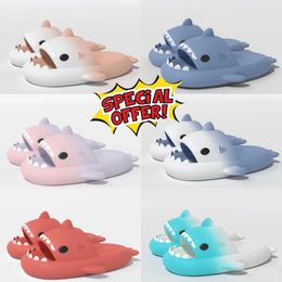 2024 Popular shoes sandal Summer Shark Slippers Shark Slides Thick Soled Shoes Kids flat sandals Gradient Flip Flops GAI 36-45