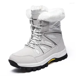 Fitness Shoes Waterproof Hiking Boots For Women Winter Designer Climbing Woman Thermal Cotton Sport Trekking Walking Womens Snow