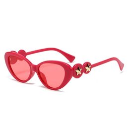 designer sunglasses women mens sunglasses luxury sunglasses Fashion new cat-eye sunglasses female UV sunglasses star with the same runway glasses 3945 red