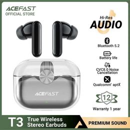 Cell Phone Earphones ACEFAST ENC noise cancellation TWS earphones Bluetooth 5.2 Qualcomm QCC304 CVC8.0 waterproof Apt-x stereo bass earphone touch control Q240321