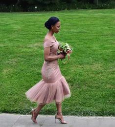 Bridesmaid Dresses Blush Pink Country Off Shoulder Beach Wedding Guest Dresses Arabic Dubai Maid of Honor Gowns Cheap5721428