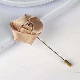 Pins, Brooches Mens Lapel Pins Handmade Rose Flower Boutonniere Stick For Man Suits Jewelry Accessories Drop Delivery Dhxry