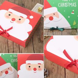 Natale Natale Babbo Natale Regalo Grande fata Design Kraft Papercard Presente Bomboniera Scatola di attività Scatole regalo rosso verde 496 s es