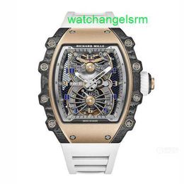 RM Watch Business Calendar Wrist Watch Rm21-01 Tourbillon Hollow Series Rm2101 Carbon Fibre