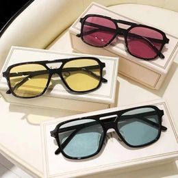 Sunglasses Large Frame Square Women's Brand Designer Ocean Film Sun Glasses Classic Men's Vintage Eyewear UV400 Gafas De Sol