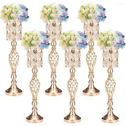 Vases Vase Horn Stand Flower Wedding Birthday Event Home Decoration Crystal 24 Inch High Yellow Gold For Centerpieces Decor