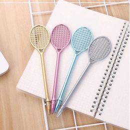 60Pcs Korean Stationery Socket Pen Signature Office Supplies Wholesale Creative Badminton Racket Neutral