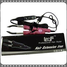 Connectors Free shipping Adjustable temperature hair extension fusion iron / Loof 618 hair connector tools color pink and Black