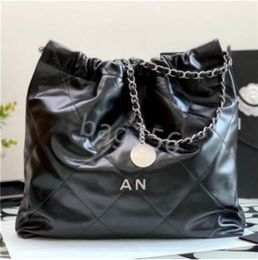 Shoulder Beach Head Layer Cowhide Women's Mirror Designers High-end 22bag Garbage Shopping Small Fragrant Diamond Grid Underarm Cyme Bag Songmont Bags