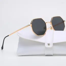 Sunglasses Classic Polygonal Metal Women Retro Ladies Sun Glasses Trend Design Driving Travel Eyewear Shades Uv400