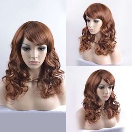 New Chemical Fibre Temperament Genjuku Wind Series High Temperature Silk Wave Curl Women's Facial Repair Long Wig Head Cover