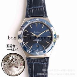 a Watches Wristwatch Luxury Fashion Designer o m e g Henghui Constellation Haima Steel Band Fully Automatic Mechanical Watch Men's Watch montredelu