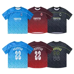 Trapstar Football Jersey t shirts Summer Loose T-shirt mens Mesh Quick Drying Gradient Short sleeved Tshirt CSD2403217-8