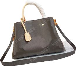 New Fashion Classic Brands Borsa firmata Borsa tote Borsa in pelle da donna Borsa a tracolla da donna Borsa tote Borsa a tracolla in rilievo Portaborse a fiori marrone scozzese