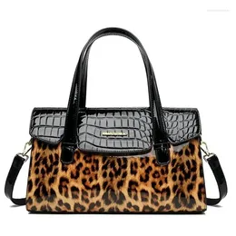 Evening Bags 2024 Fashion Leopard Women Handbags European Designer Leather Ladies Shoulder Female Girl Crossbody Bag