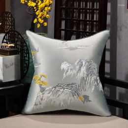 Pillow Cute Embroidery Flower And Wood Sofa Back Cover Home Bedside Bag Large With Core Throw Pillows