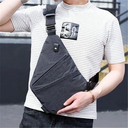 Totes Man Thin Personal Pocket Bag Holster Tactical Shoulder Sling Vintage Crossbody Bags Outdoor Zipper Anti-theft Chest Fashion