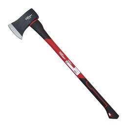 Hyper Tough 3.5 Lb Single Bit Axe with Red & Black Double Injection Fiberglass 34" Handle