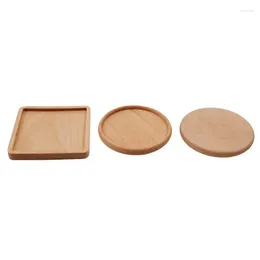 Party Decoration Eco-Friendly High Quality Selling Beech Wood Cup Mat Beer Non-slip Wooden