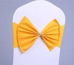 Textiles Home Garden Drop Delivery 2021 Fashion Elastic Organza Chair Covers Sashes Band Wedding Bow Tie Backs Props Bowknot Spandex ZZ