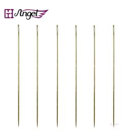 Needles Angels 144pcs 9cm I Shape Straight Weft Needles Threader Sewing/Weaving Needles for Hair Extensions Human Hair Weft Weaving Tool