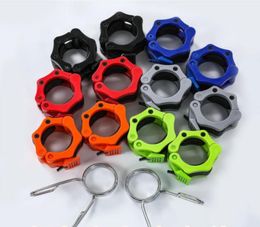 Whole clamp barbell standard bar Weight plates collar clips Weightlifting Fitness collar clamps 5cm barbell clamp7857446