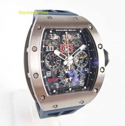 Nice Wristwatch RM Wrist Watch Collection RM011-FM FLYBACK Machinery 50*40mm Luxury JI9Z