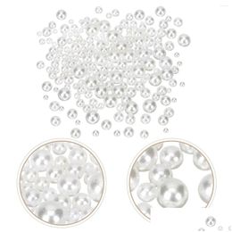 Vases 440 Pcs Pearl Ornaments Pearls For Crafts Filler Bead Plastic Round Beads Jewelry Making Drop Delivery Home Garden Decor Otv0D