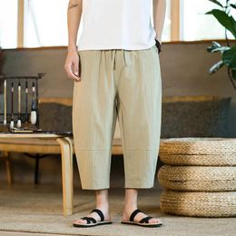 Pantaloni da uomo 2024 Summer Jogger Cotone sciolto Moda Nove minuti traspiranti